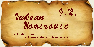 Vuksan Momirović vizit kartica